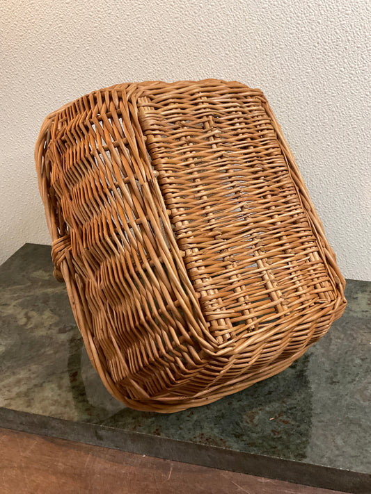 Wicker Open Basket with Handle