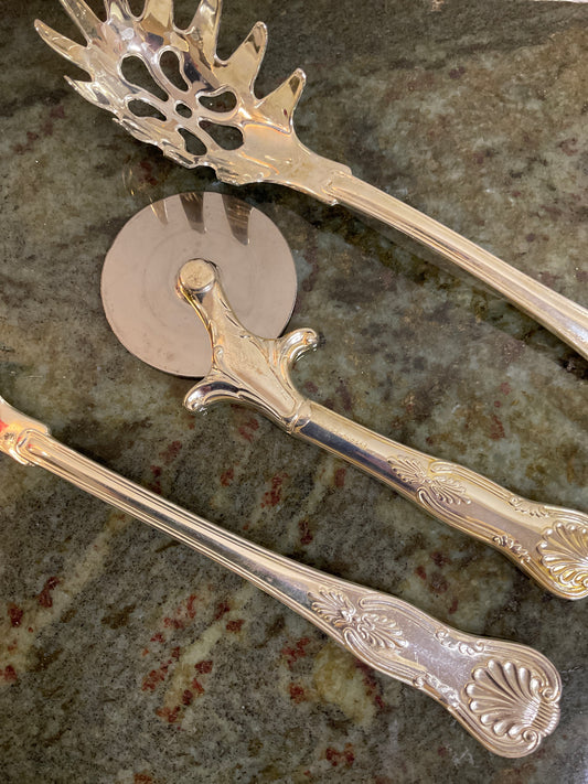 Vintage SilverPlated Pasta Forks and pizza Cutter