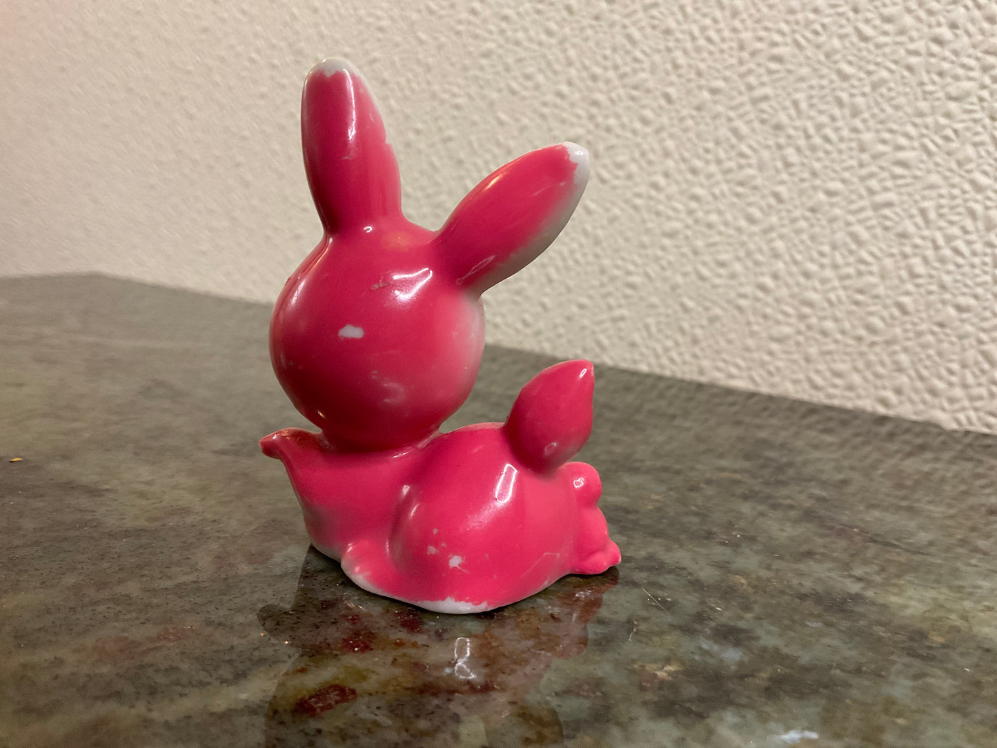 Vtg Pink Ceramic Bunny