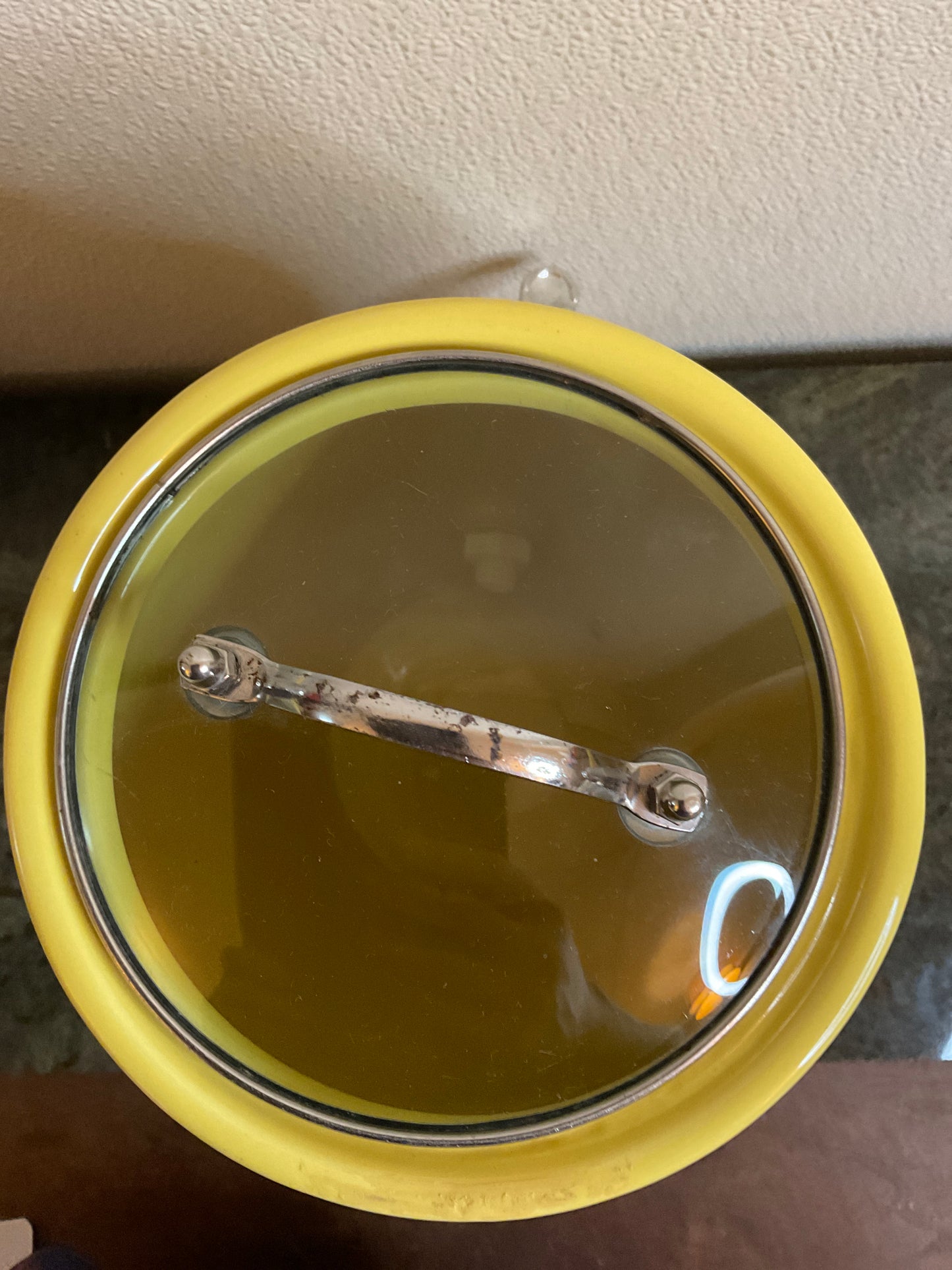 Yellow Ceramic Beverage Dispenser
