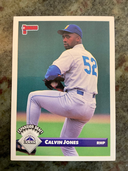 1993 Donruss Calvin Jones Baseball Card