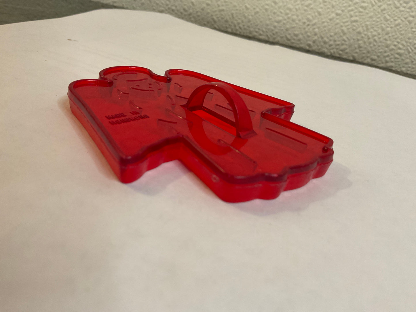 Red Plastic Angel Cookie Cutter