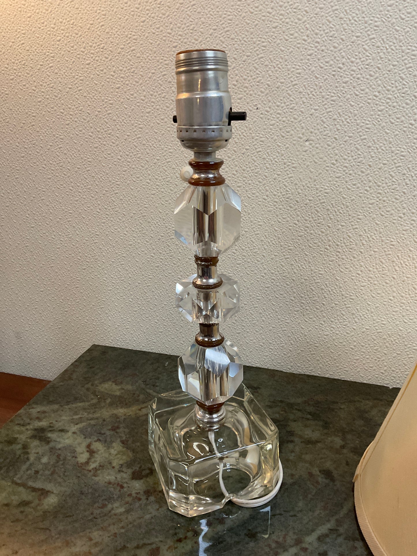 Vintage Clear Glass Lamp