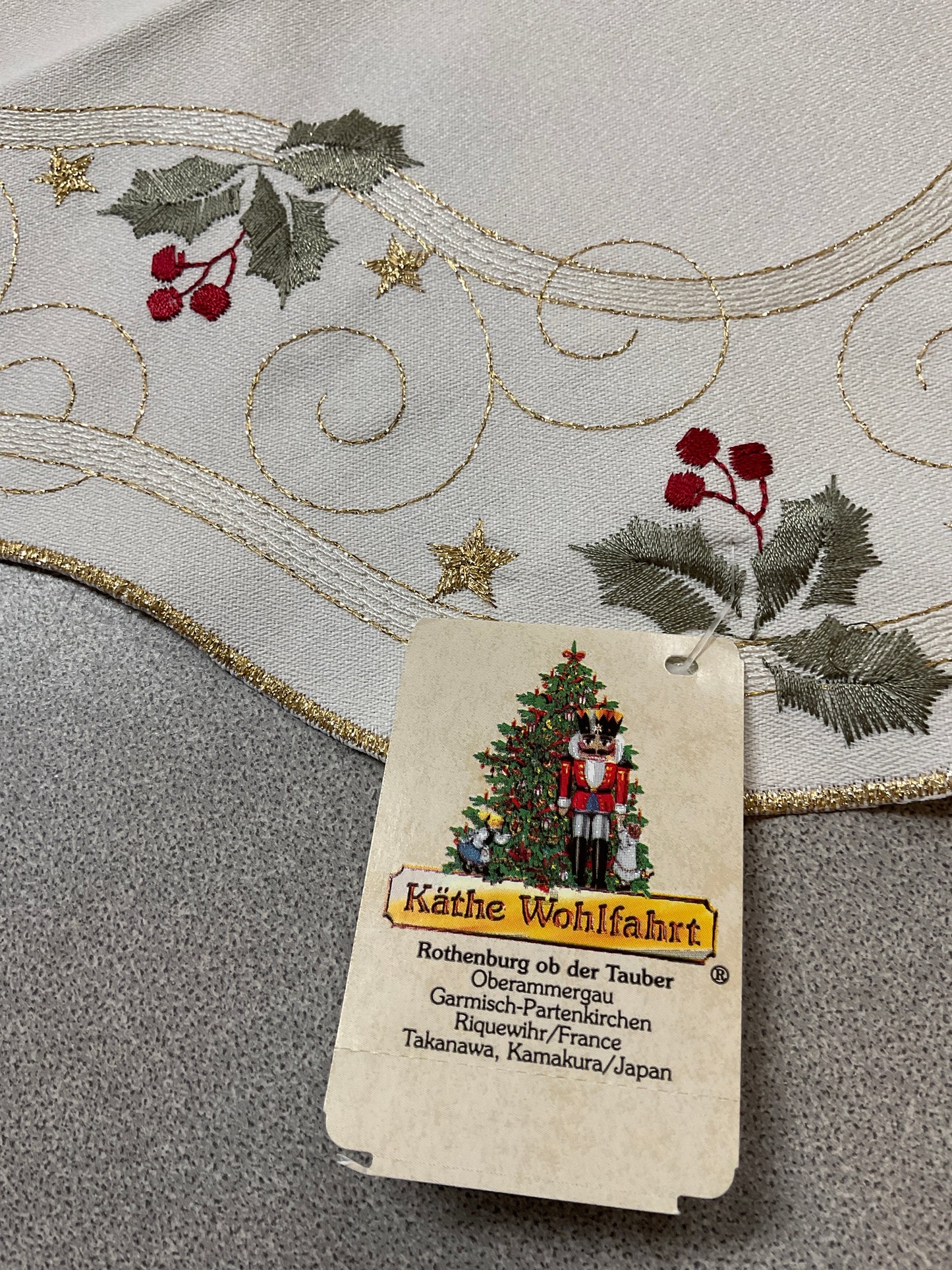 Christmas Embroidered Table Topper