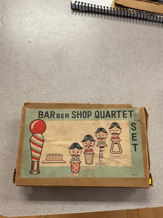 Vintage Bar Set Barbershop Quartet in Original Box