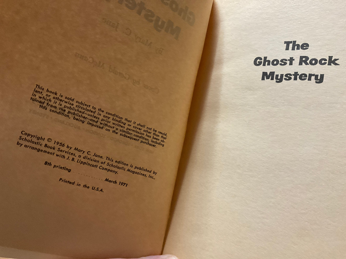 Book The Ghost Rock Mystery 1971