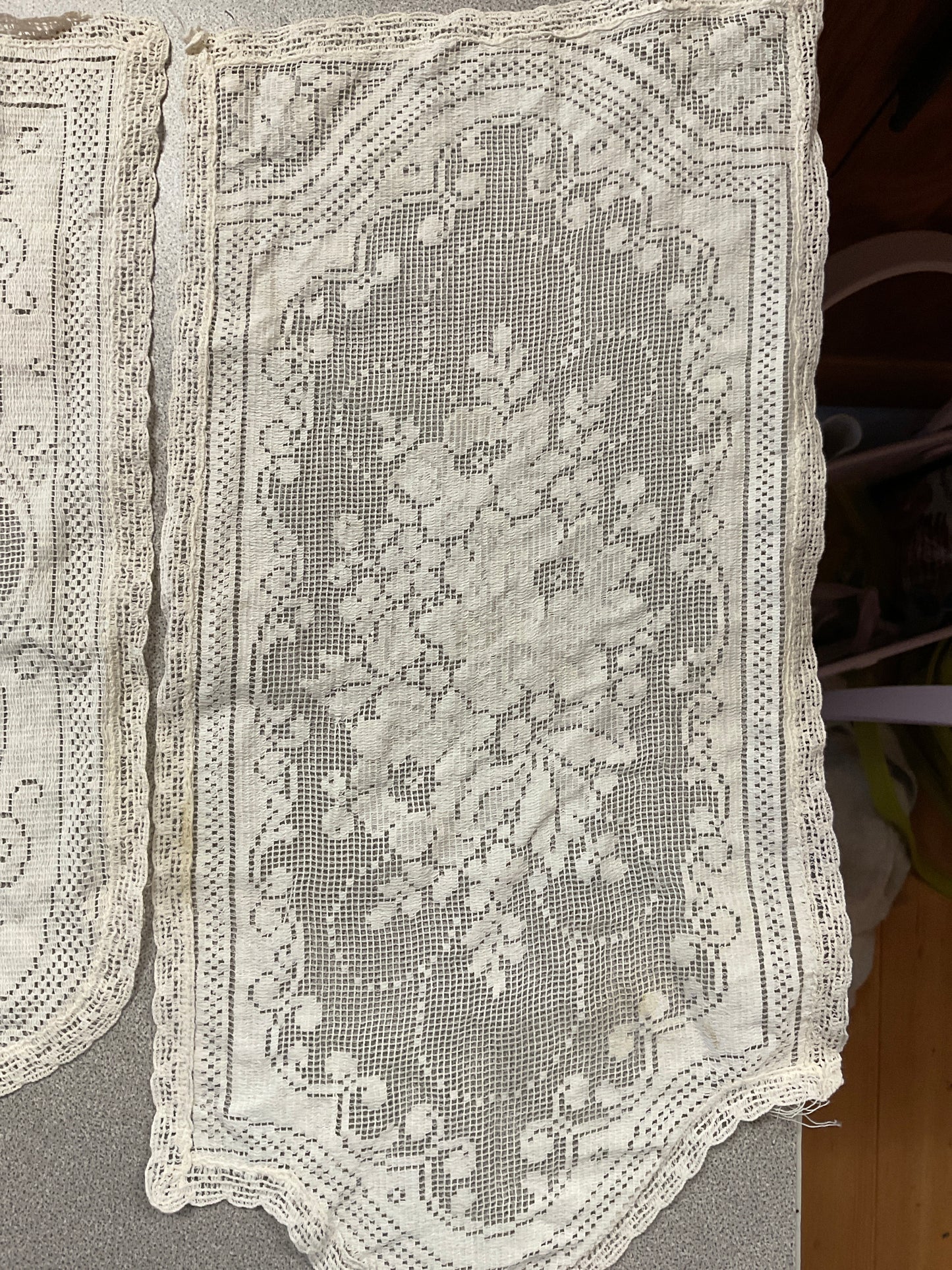 Vintage Lace Chair Back/ Arm Covers Set