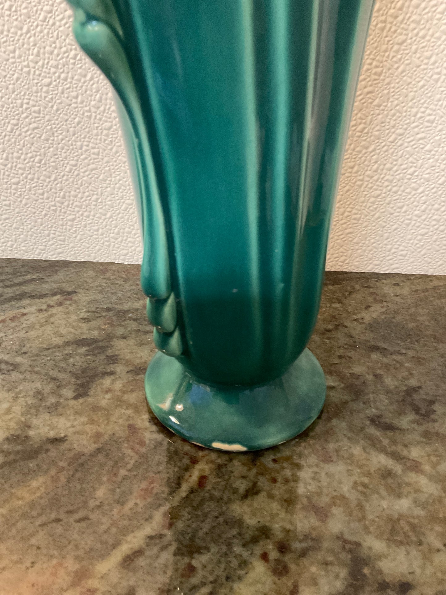 Vintage USA Green Pottery Vase