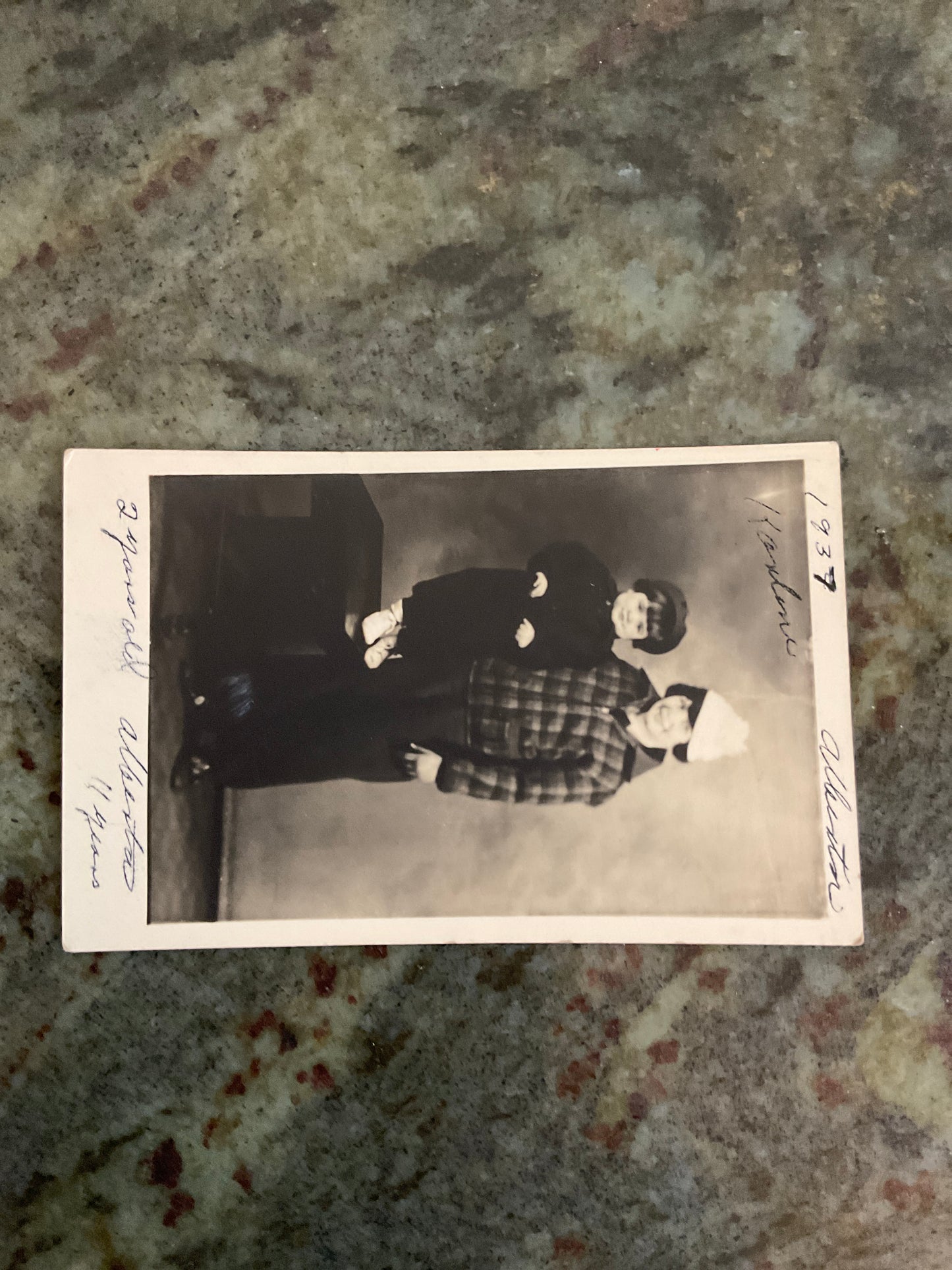 1937 Brother And Sister Postcard