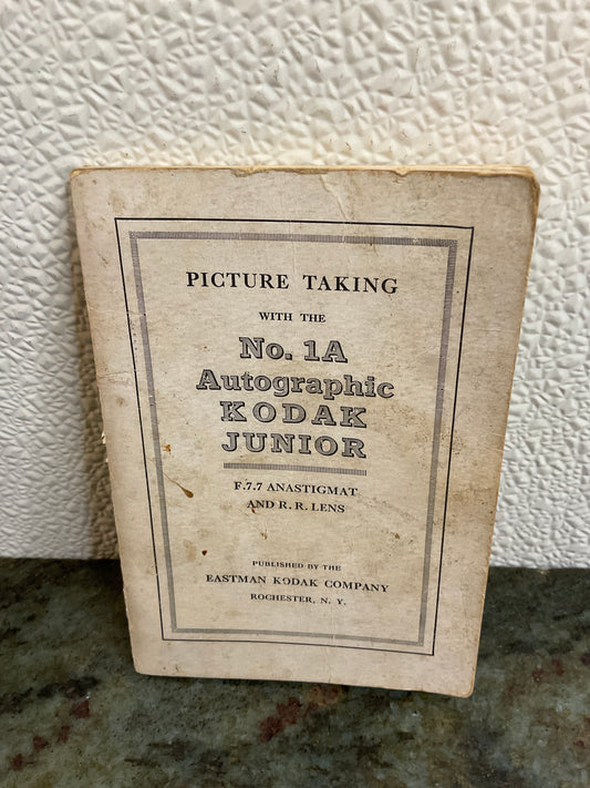 1919 Kodak Junior Camera Instruction Book