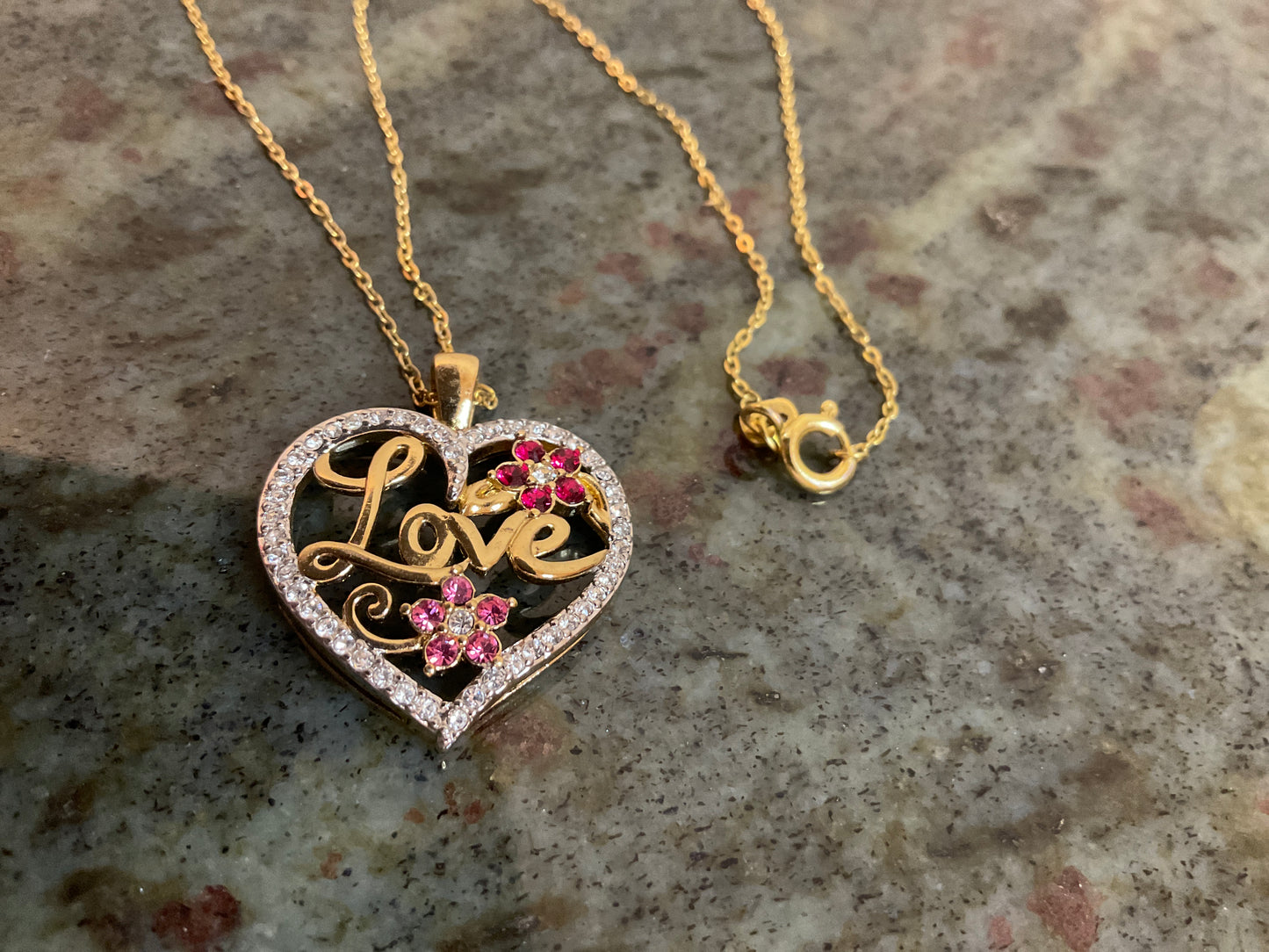 Gold Plated ‘Love’ Necklace