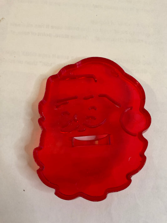 Plastic Santa Head Cookie Cutter