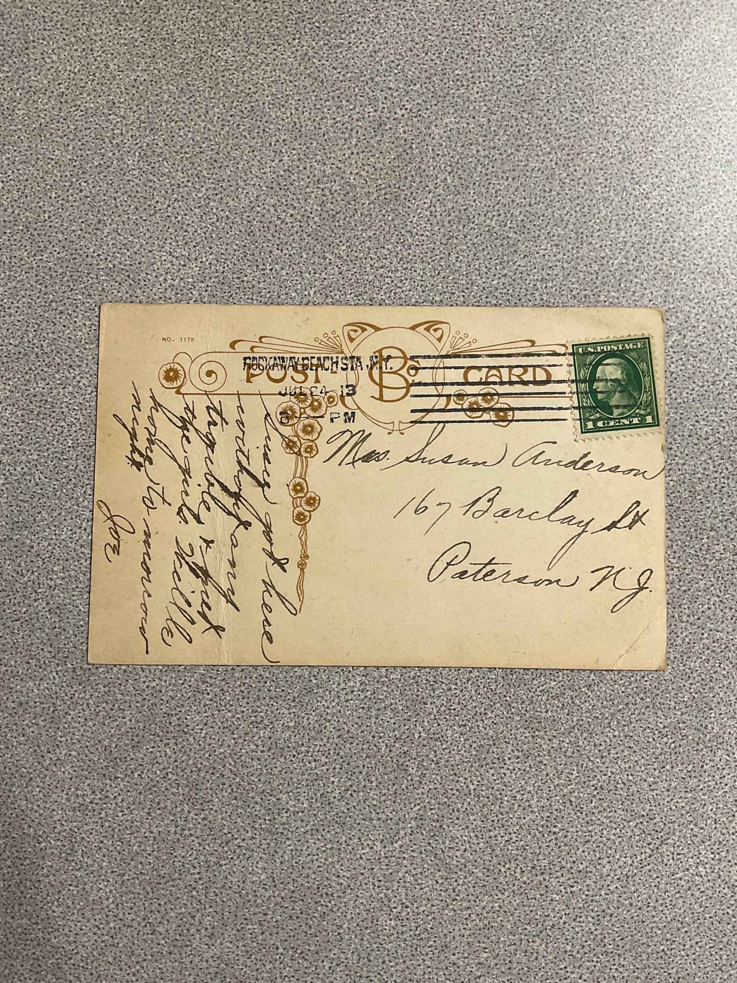 Vintage Postcard “Left At The Post “