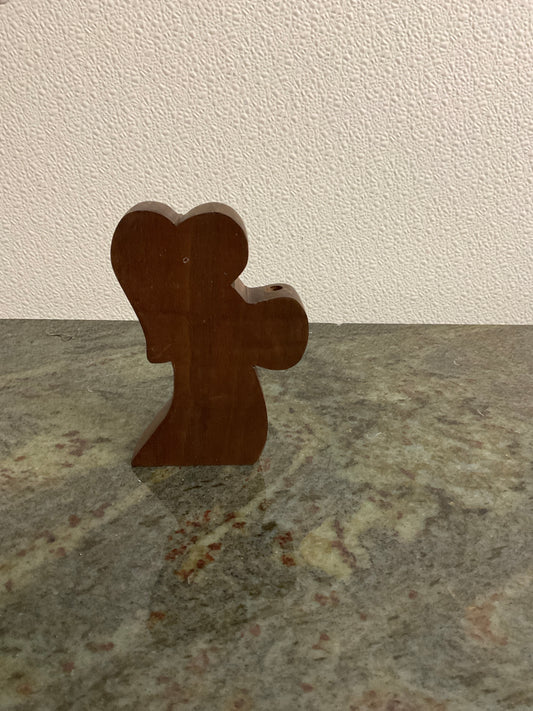 Wooden Angel Candle Holder-Medium