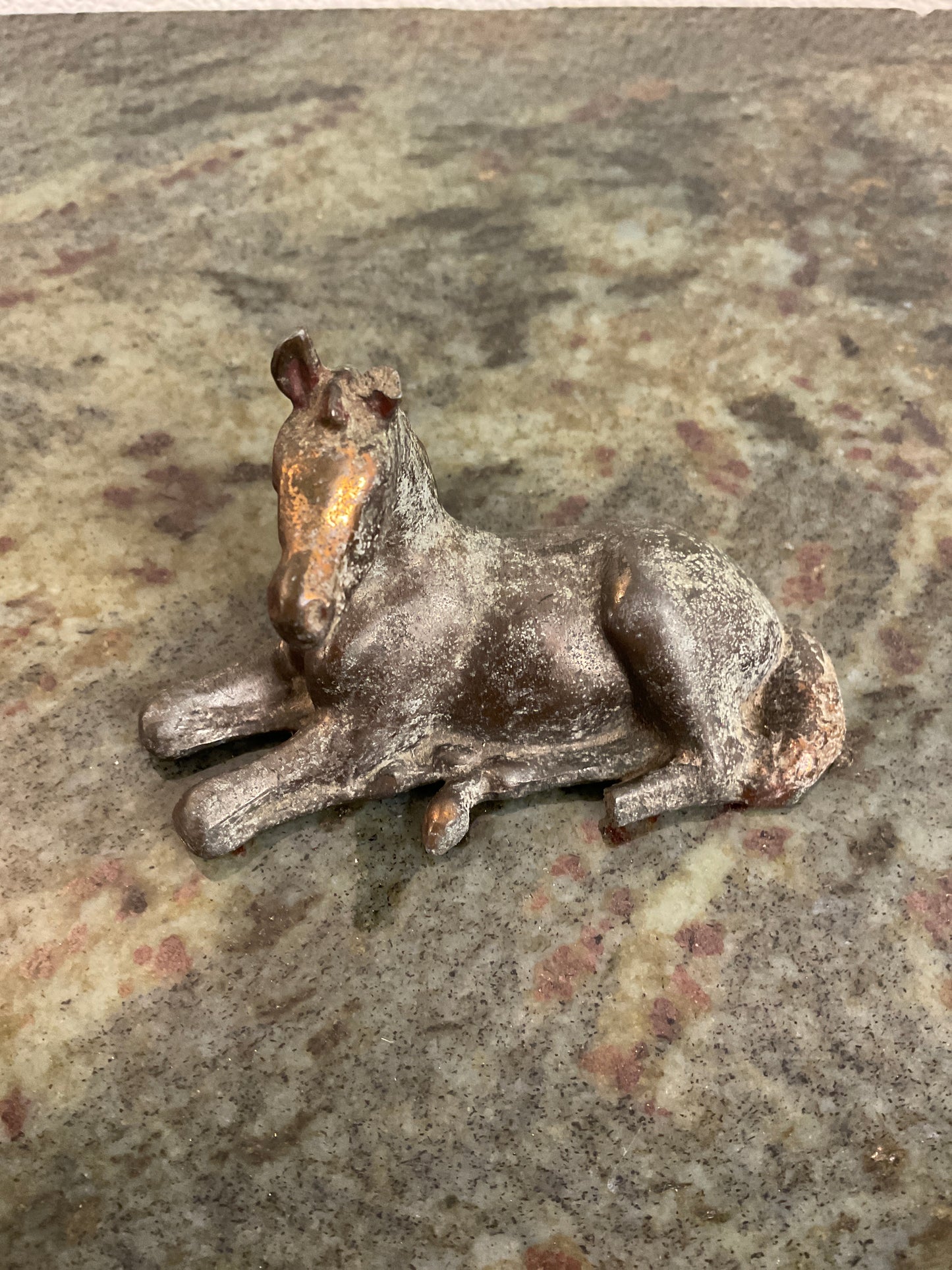 Vintage Bronze Lying Foal