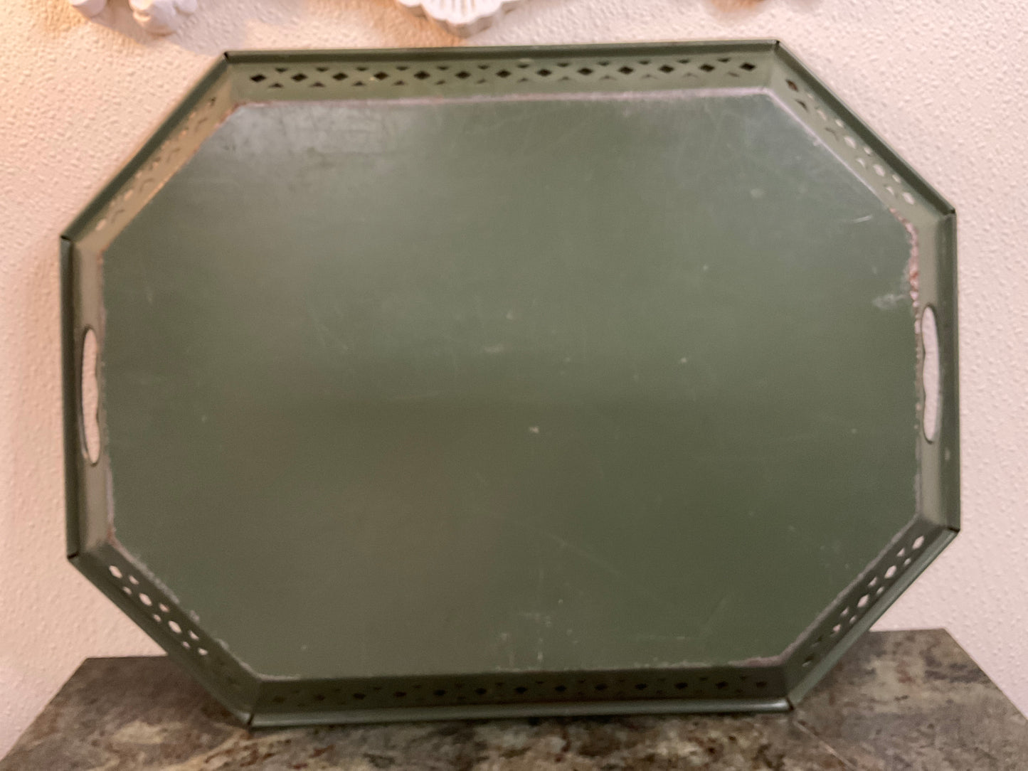 Nashco Folk Art Unicorn Metal Tray