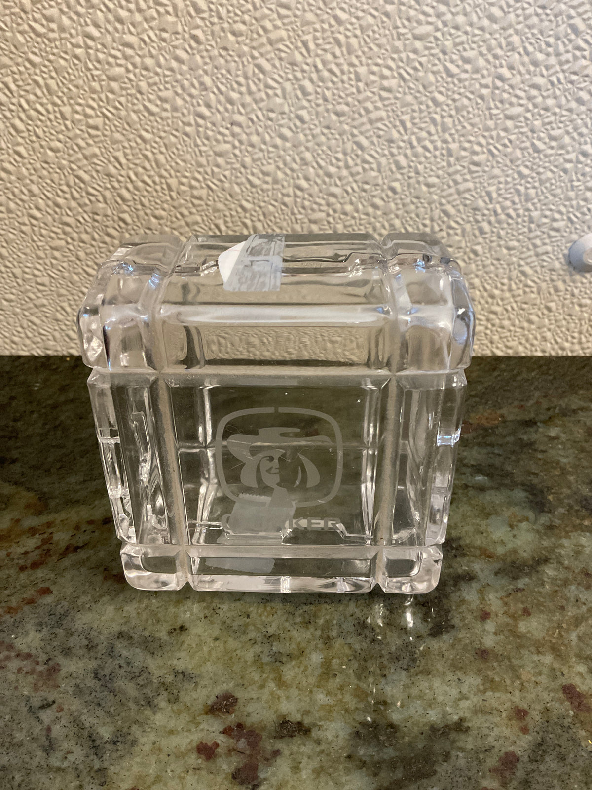 Vintage Clear Quaker Trinket Lidded Box