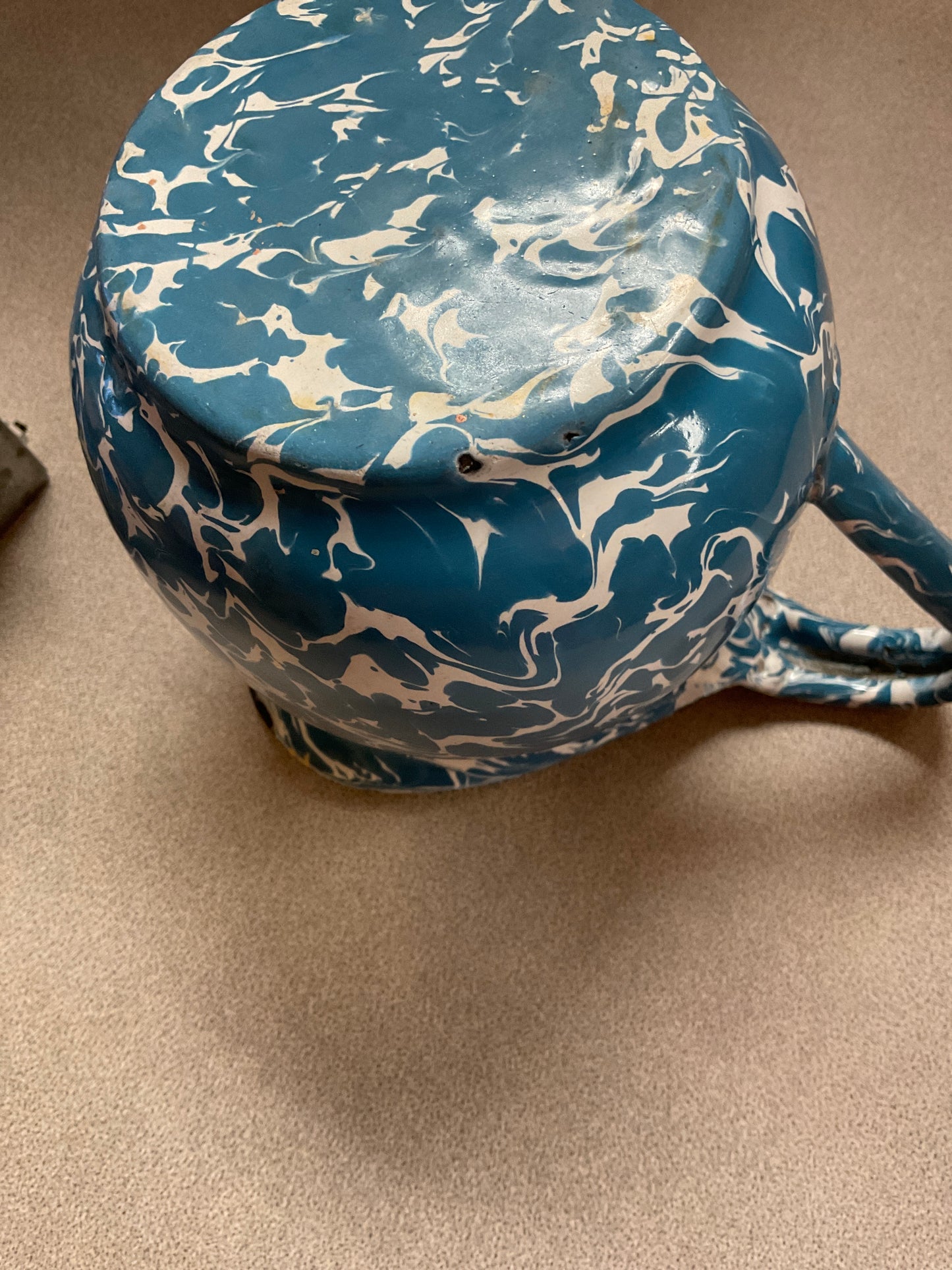 Blue & White Swirled Pitcher