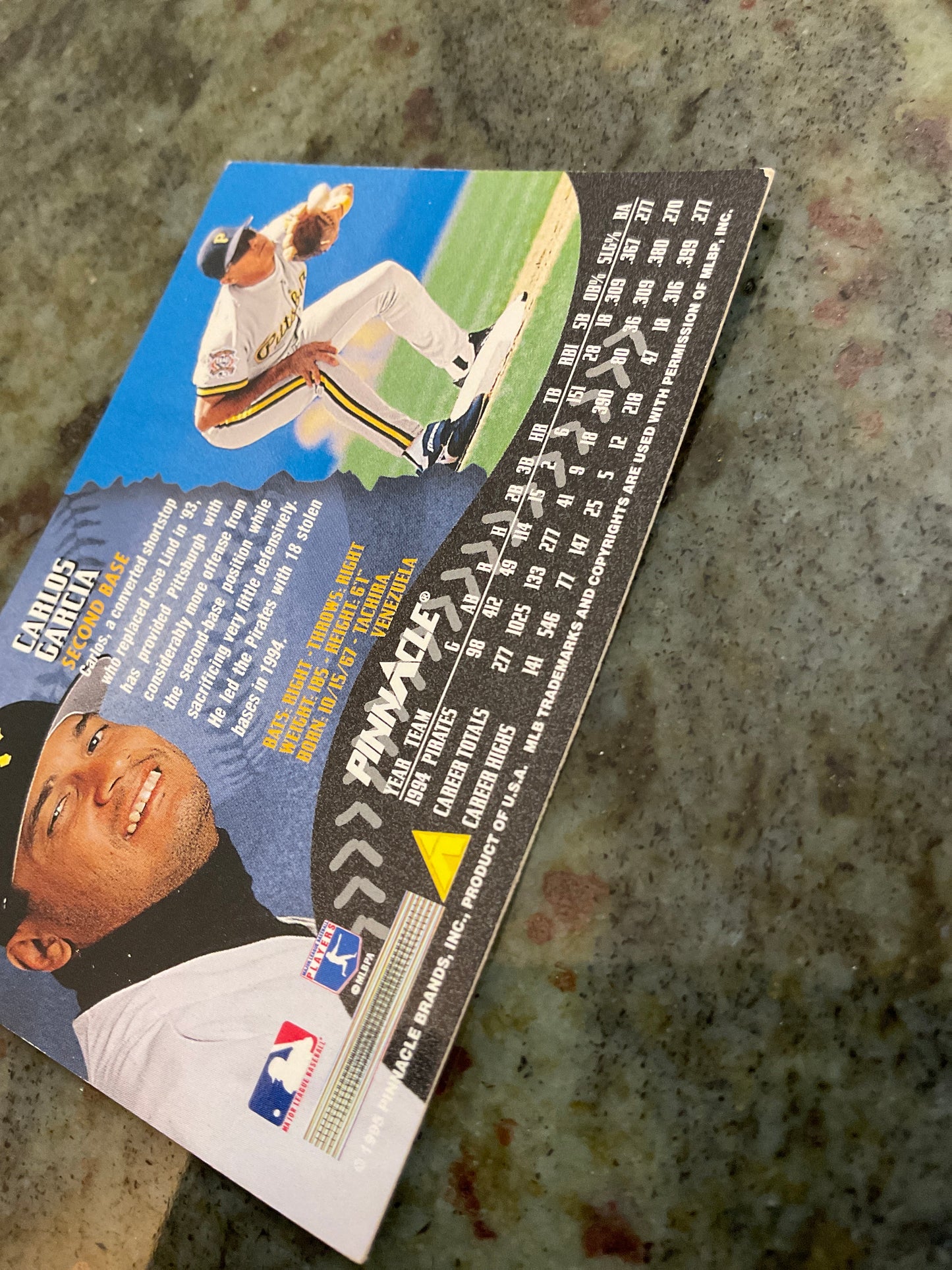 Carlos Garcia 1995 Pinnacle Baseball Card