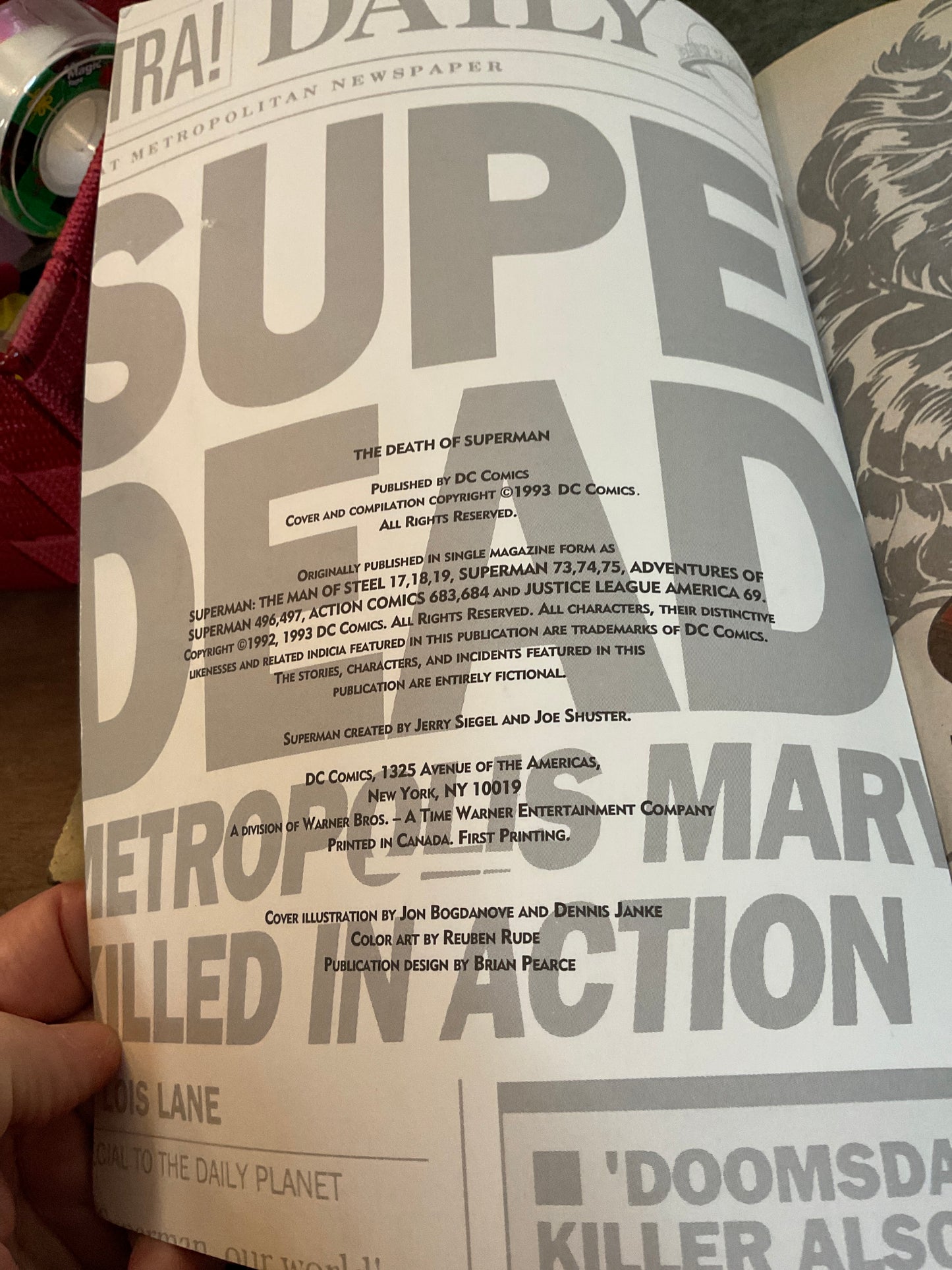 1993 The Death Of Superman
