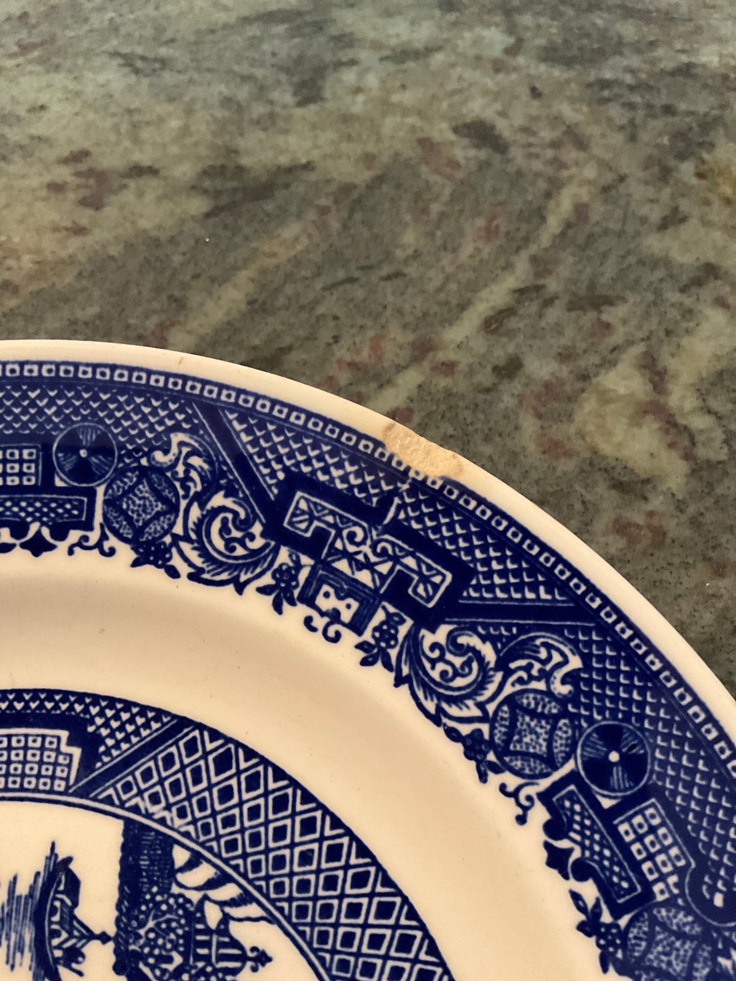 Willow Ware plate by Royal China