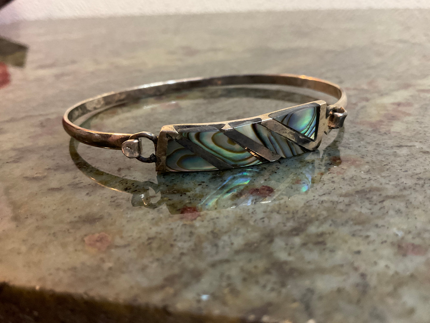 Mexican Alpaca Silver/Abalone Bracelet