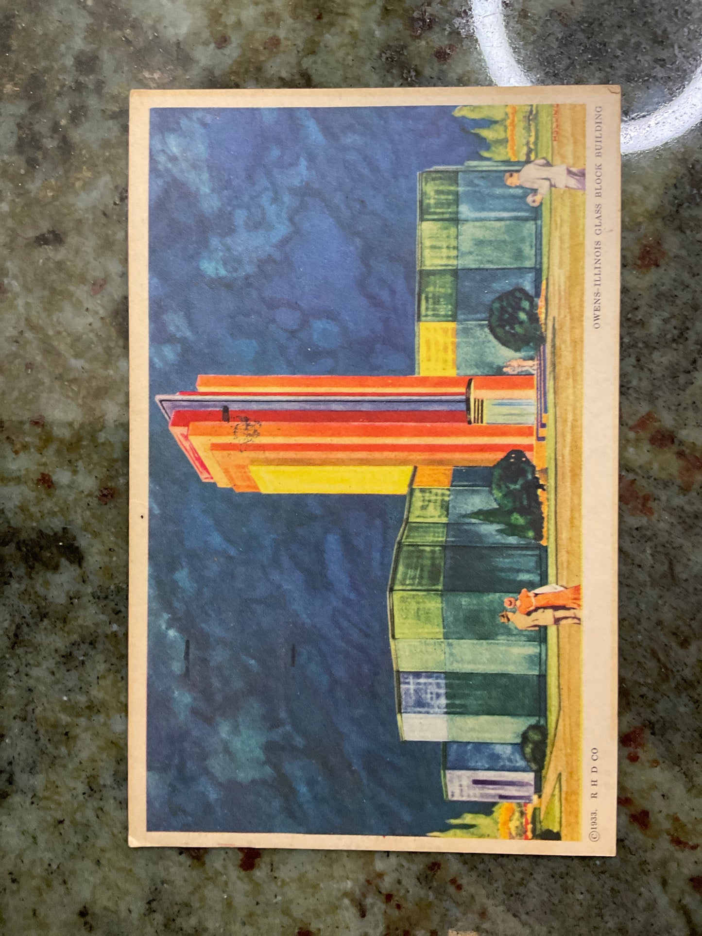 Owens-Illinois Glass Block Bldg 1933 Post Card