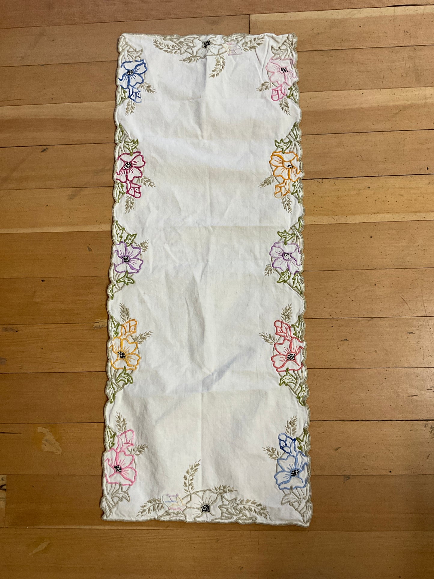 Vintage Embroidered Runner