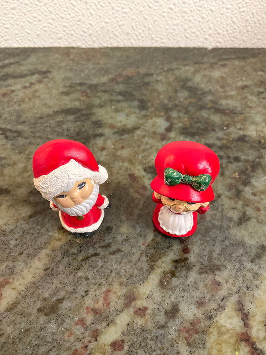 Santa+Mrs Clause Ceramic Figurines