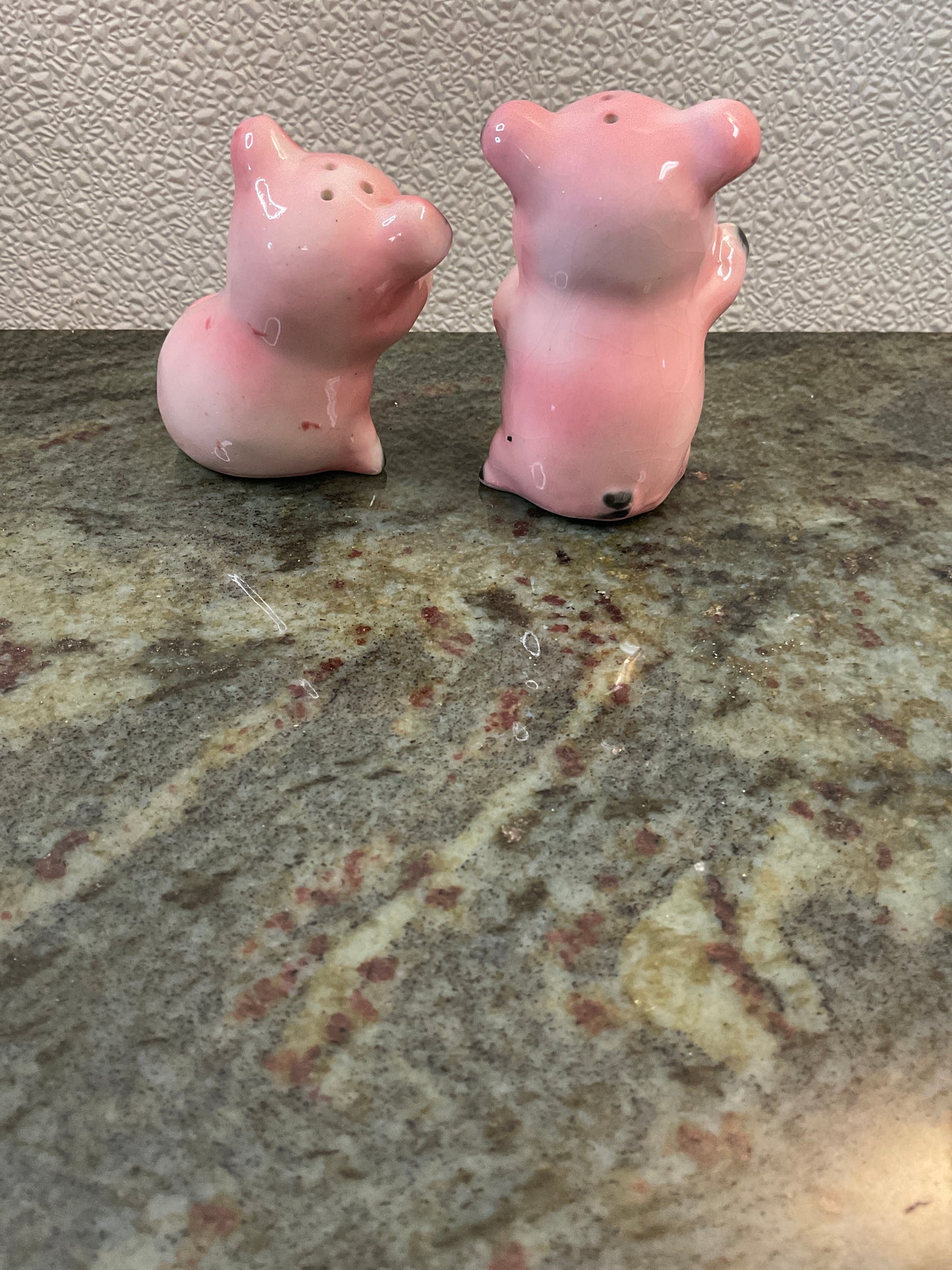 Vintage Ceramic Pig Salt & Pepper Shakers