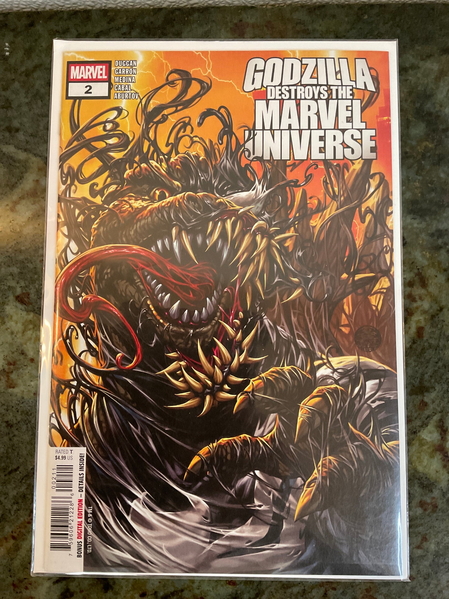 2024 Godzilla Destroys The Marvel Universe #2