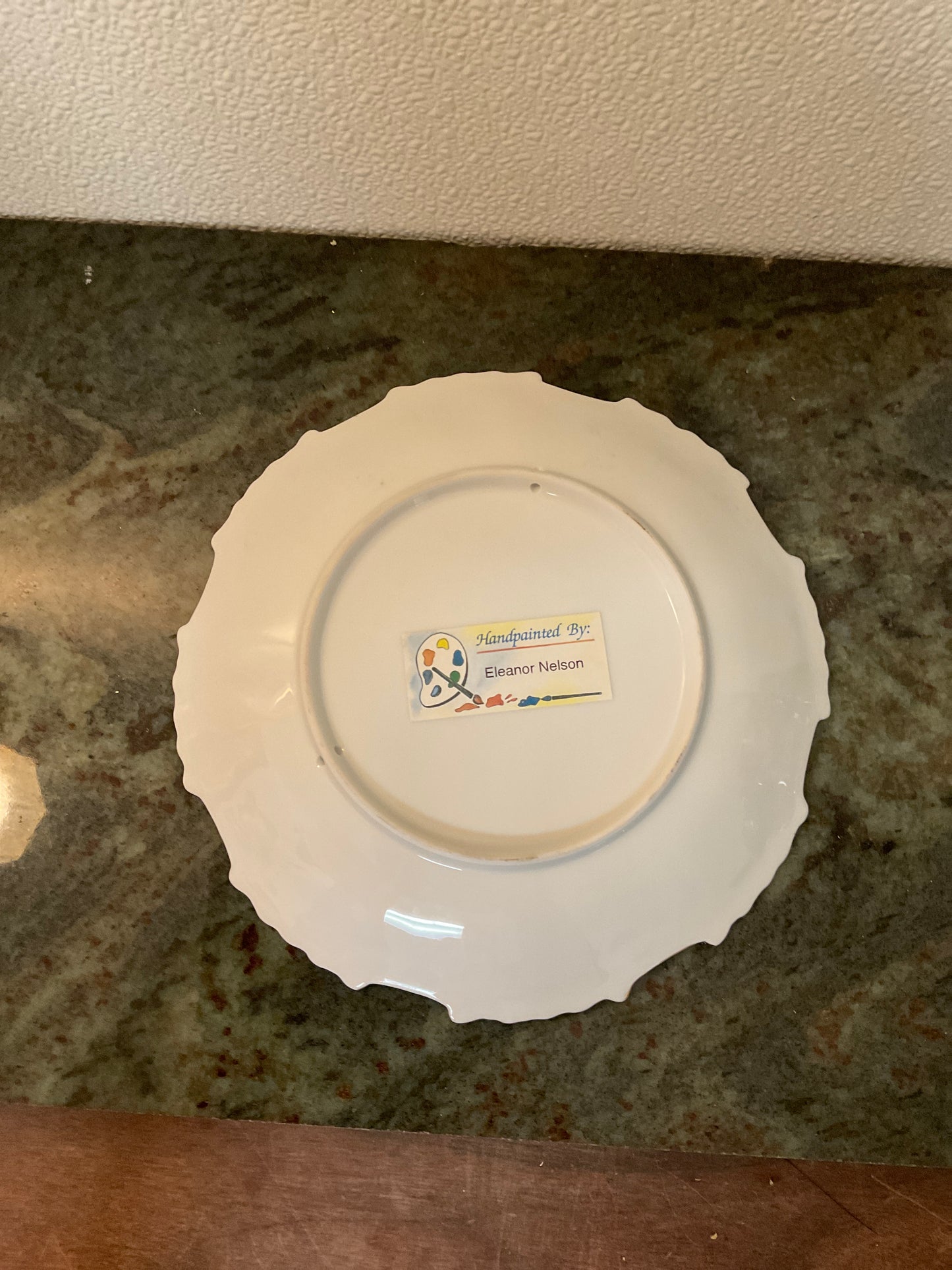 Vintage Porcelain Hand Painted Plate by Eleanor