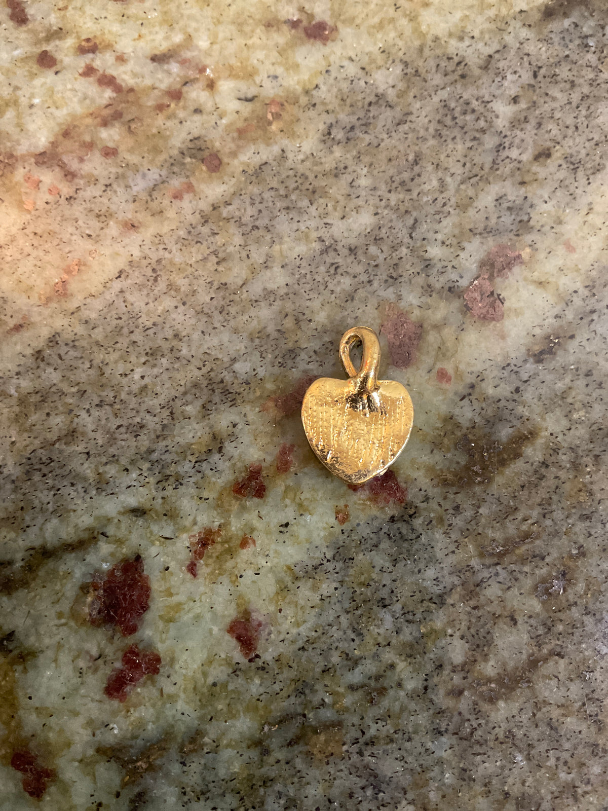 Goldtone Heart/Clear Stones Pendant