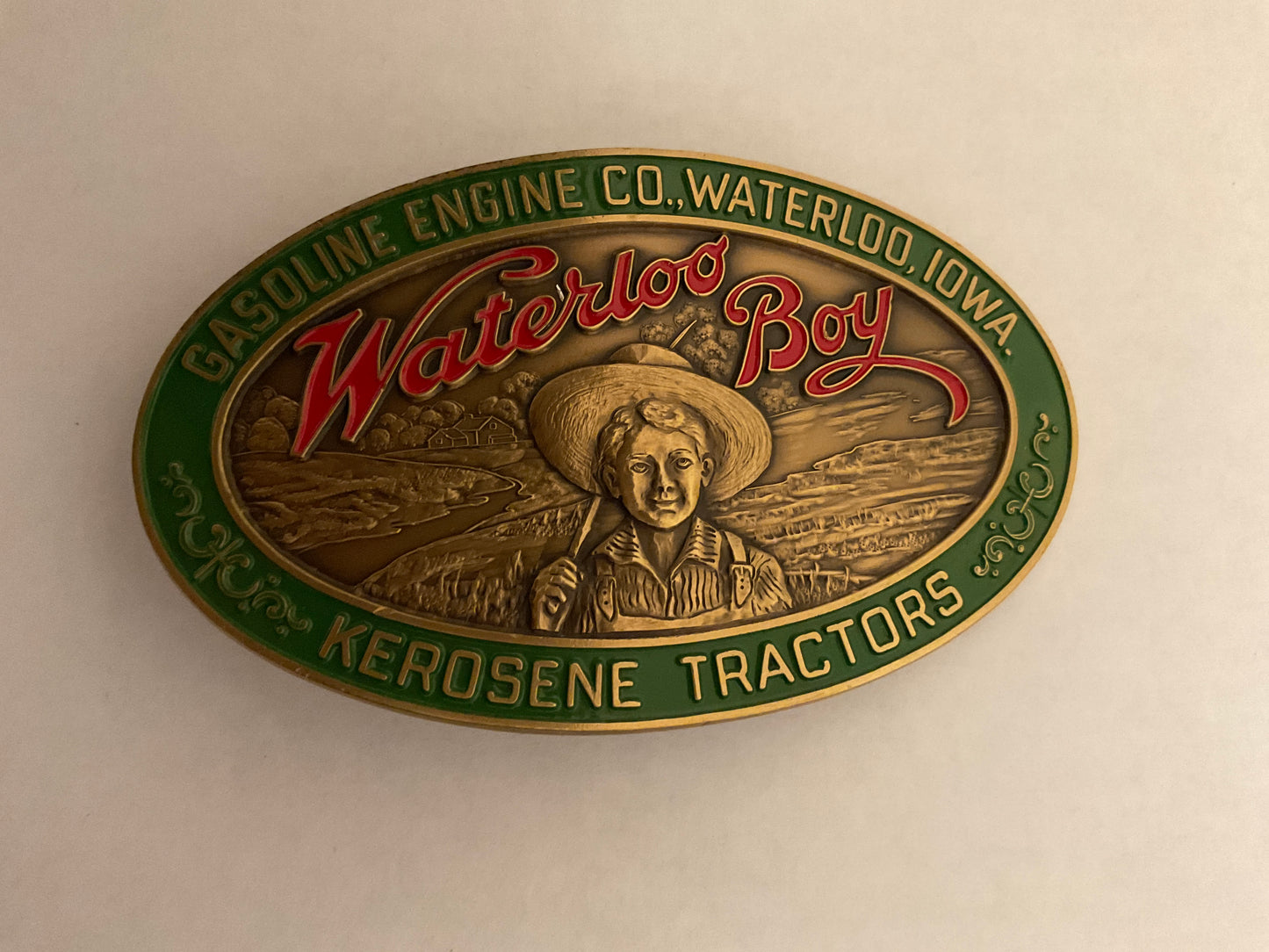 Belt Buckle ‘Waterloo Boy’ 1990 Waterloo Iowa