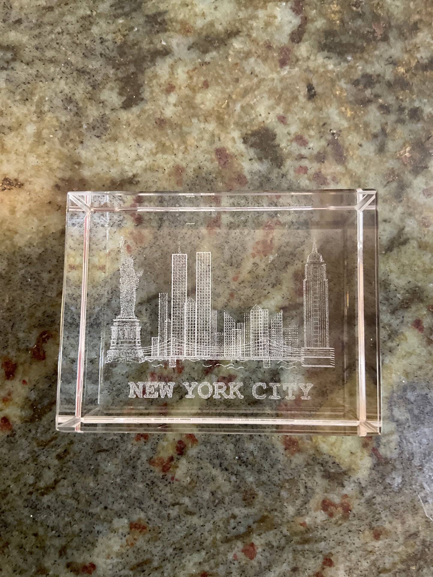 Glass Block Of New York City Buildings