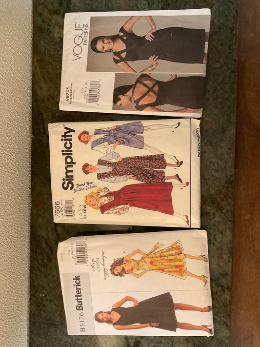 Bundle of 3 Sewing Patterns