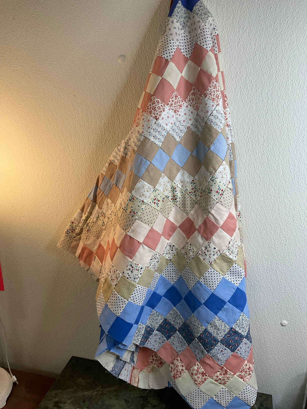Hand Stitched Top Lap Size Quilt