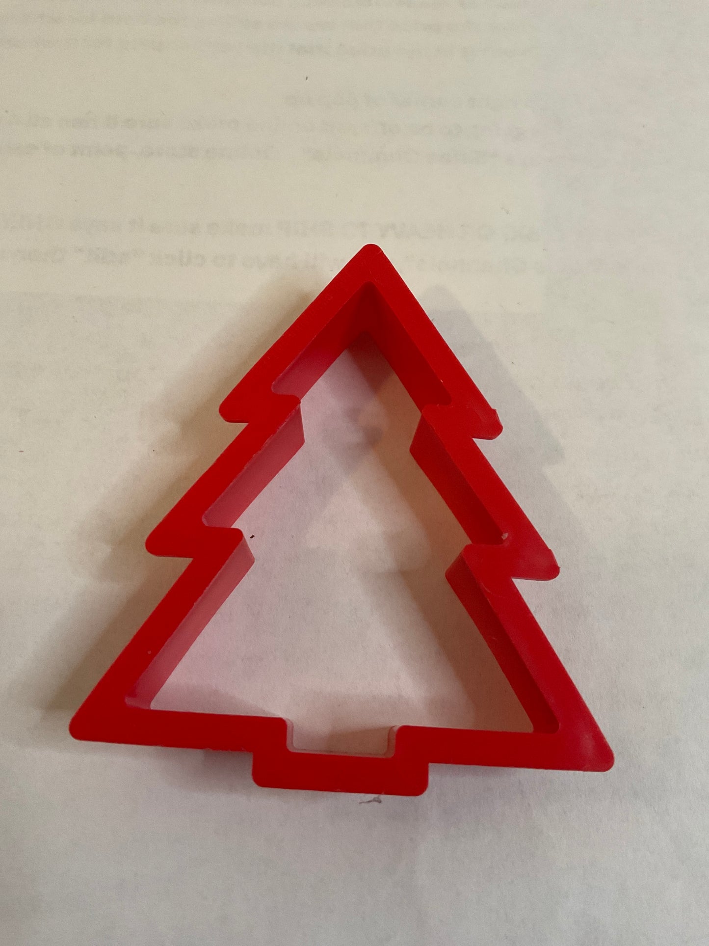 Red Plastic Tree Cookie Cutter