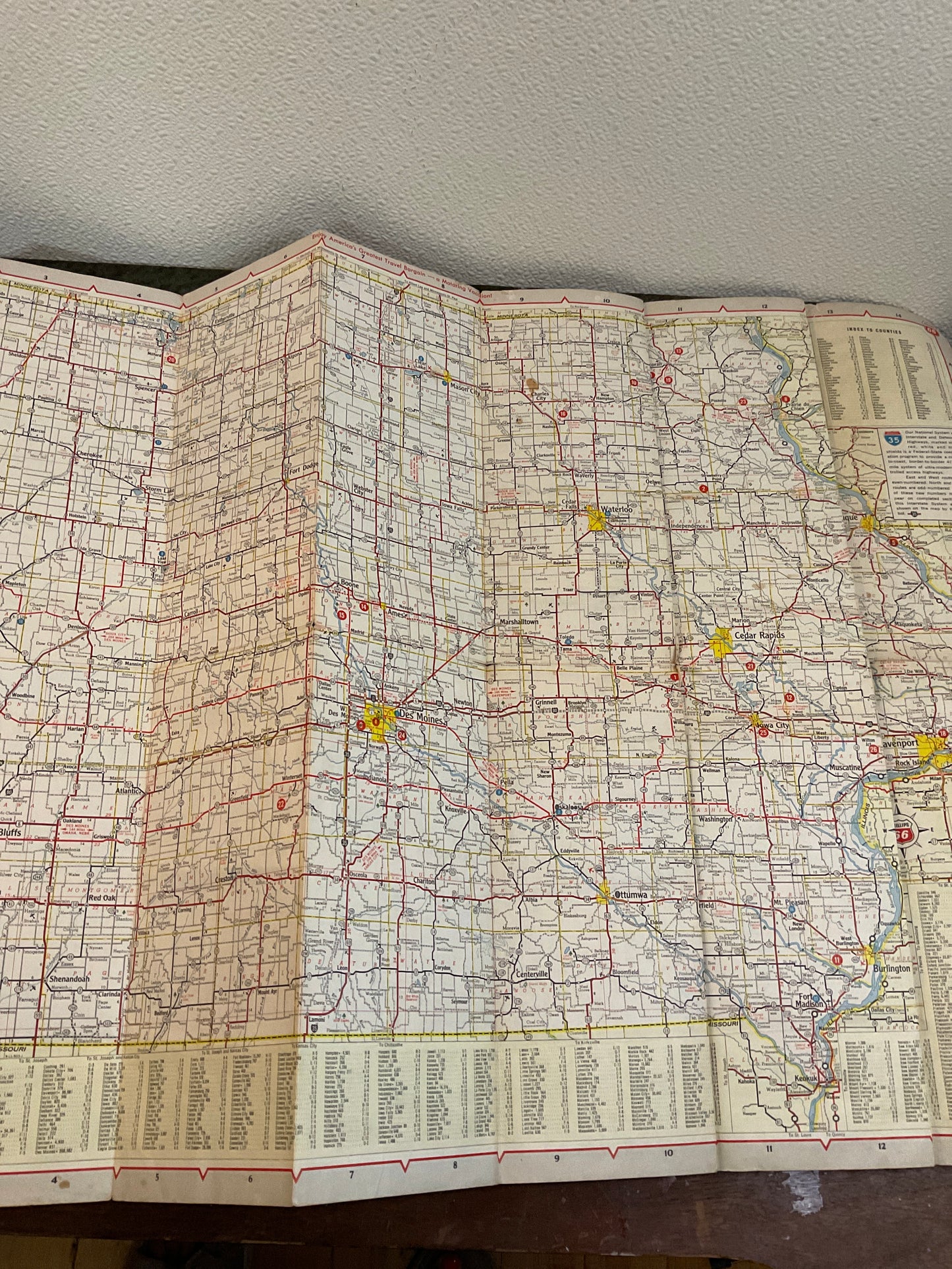 Vintage 1966 Iowa Phillips 66 Map