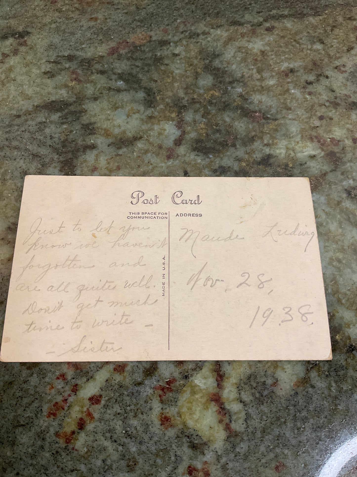Vintage Birthday Postcard