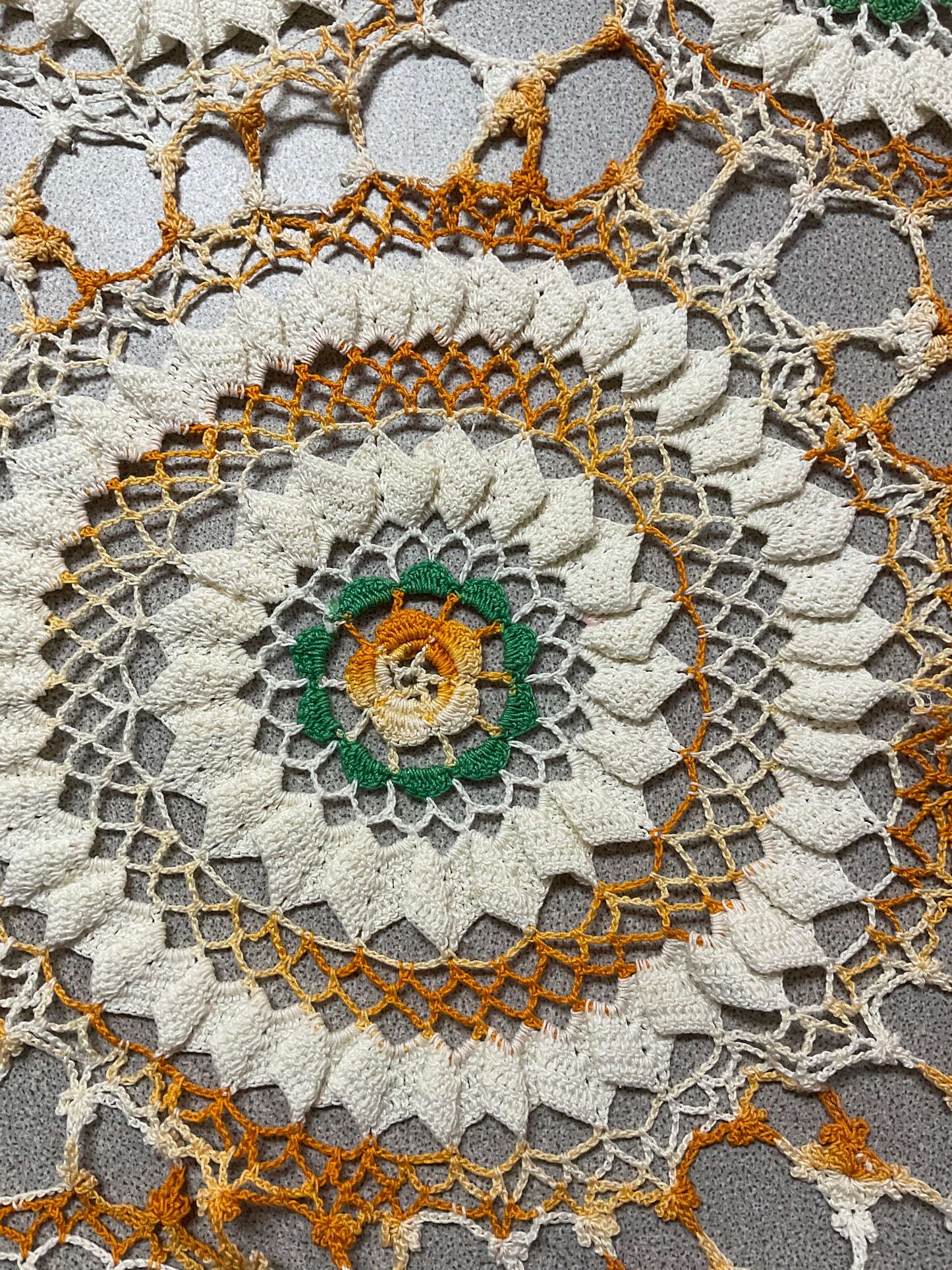 Vintage Floral Crochet Doily