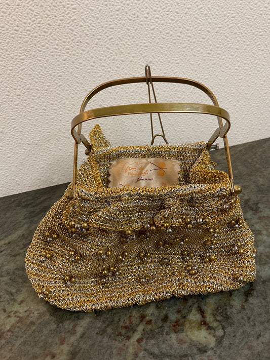 Vtg Crocheted Bead and Silver 1960