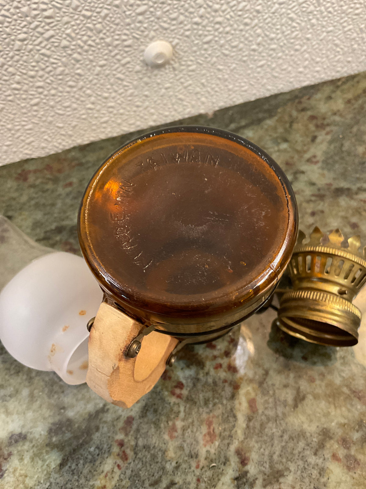 Vintage Wyoming Souvenir Oil Lamp