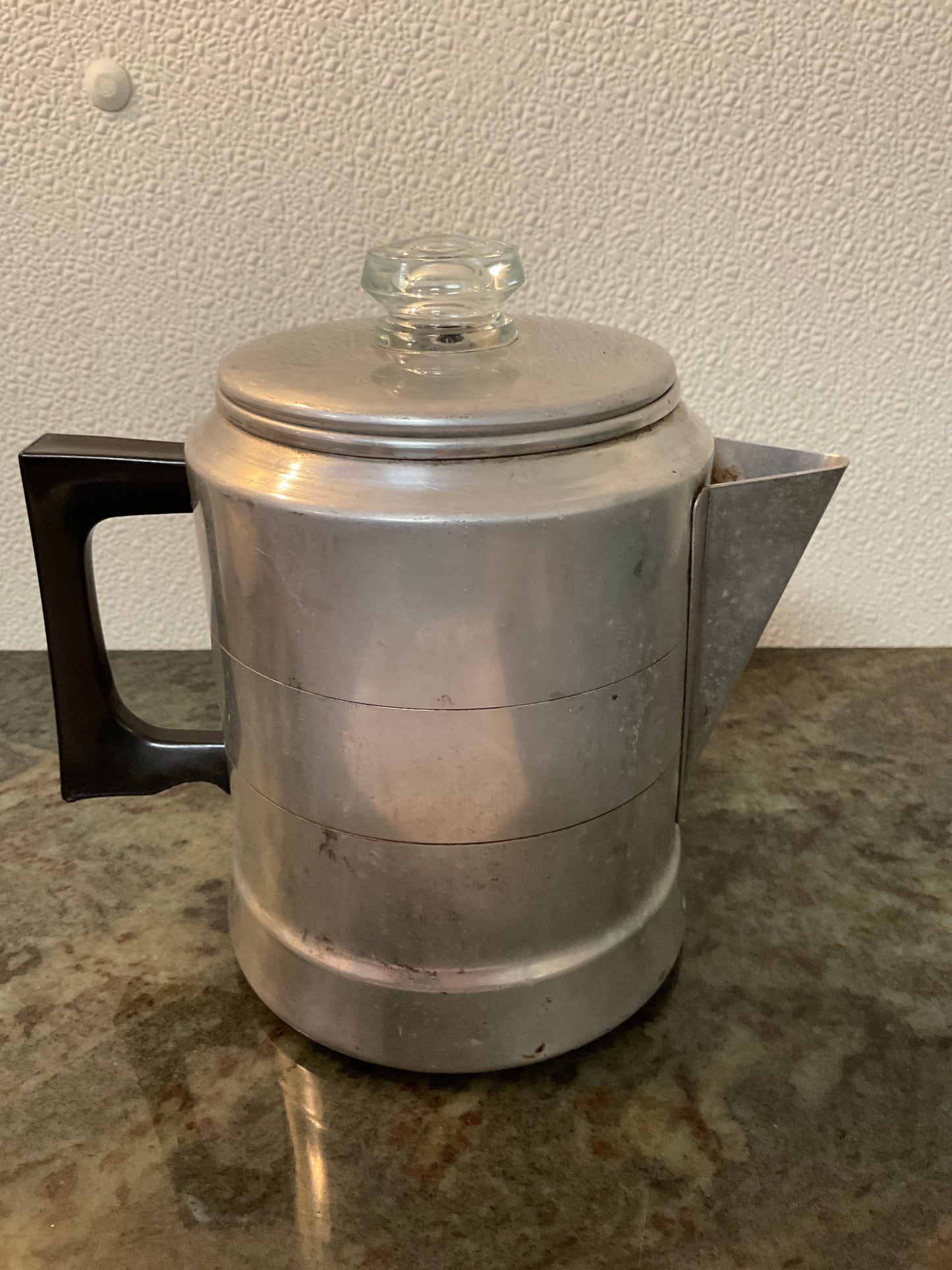 Vintage Aluminum Comet Coffee Pot