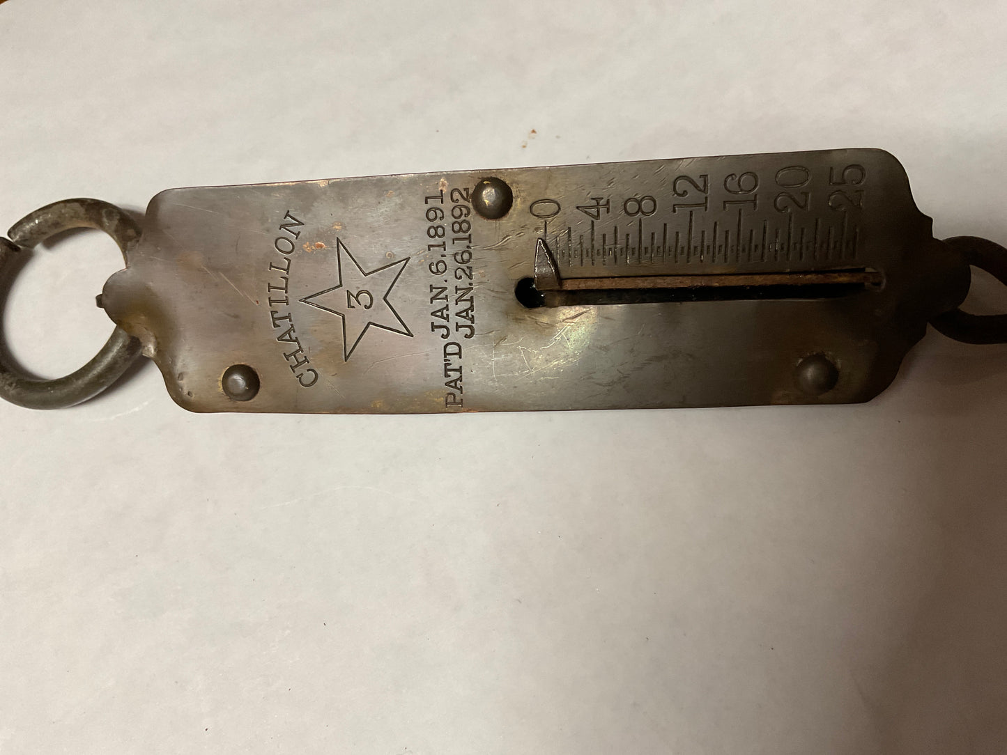 Vtg Chatillon Hanging Fish Scale Model 3