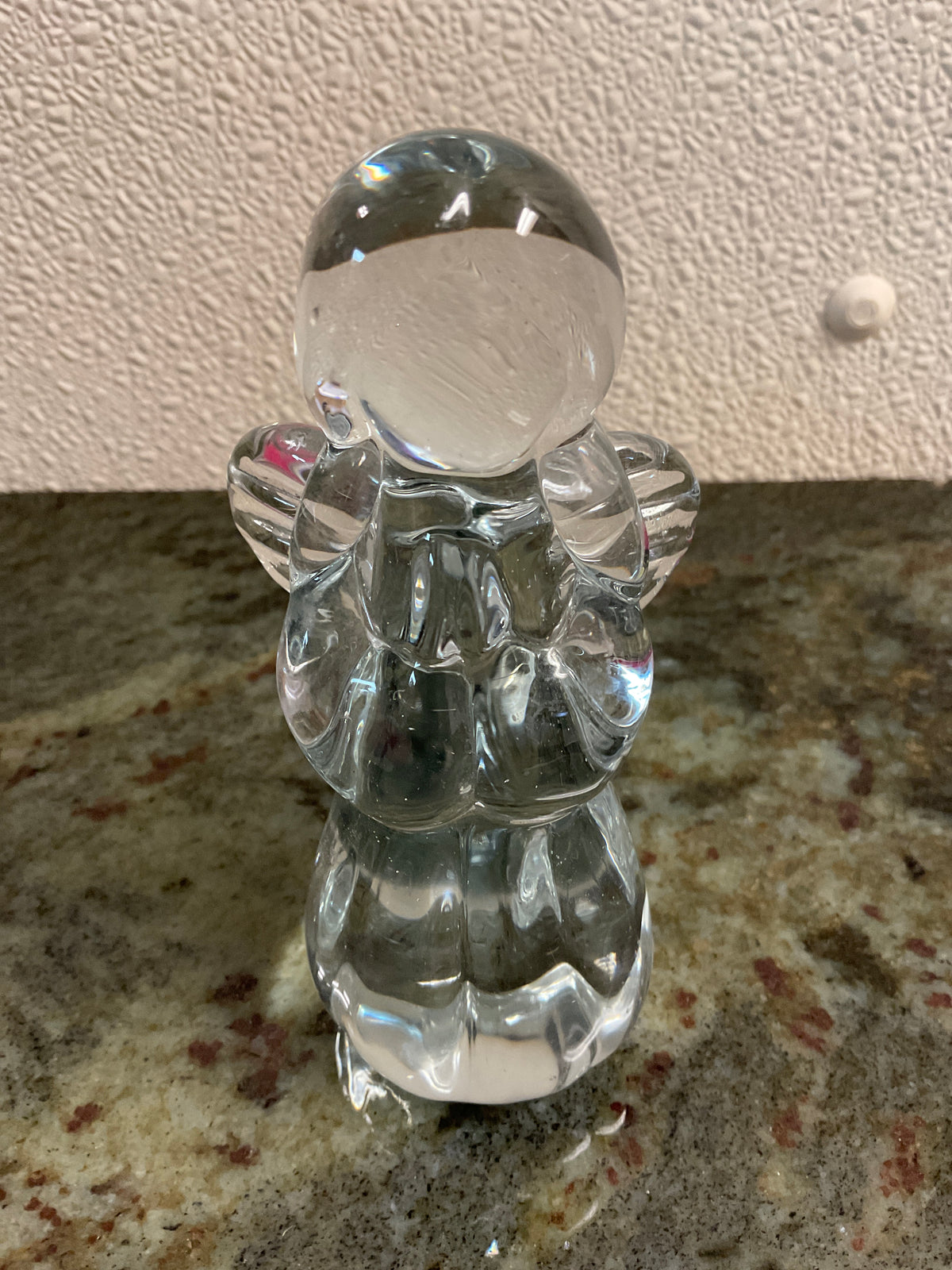 Vintage Solid Glass Praying Angel