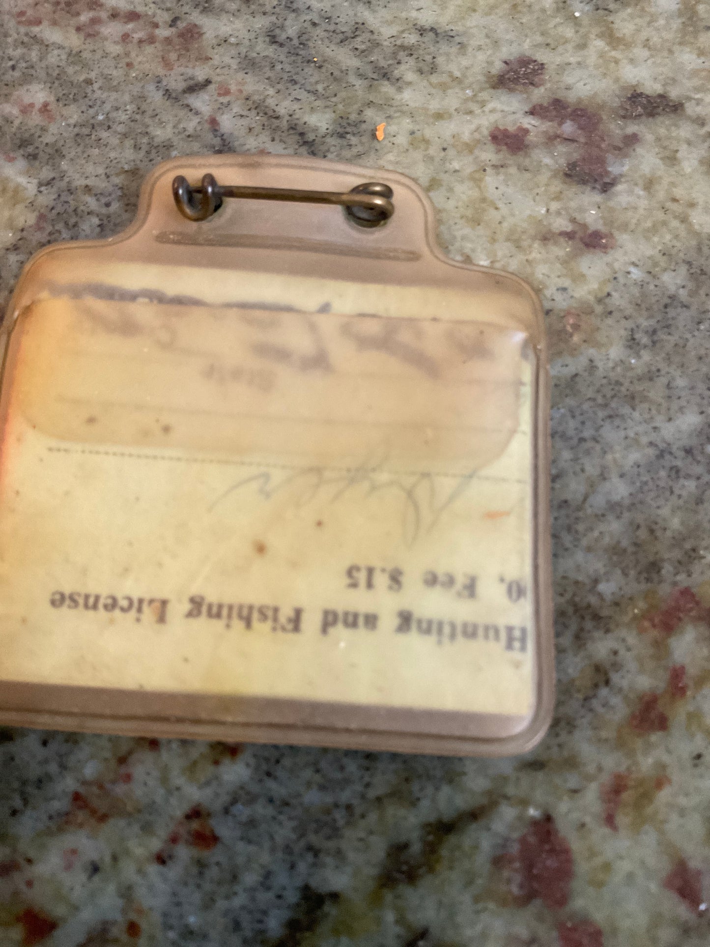 Vintage Hunting and Fishing License  Badge