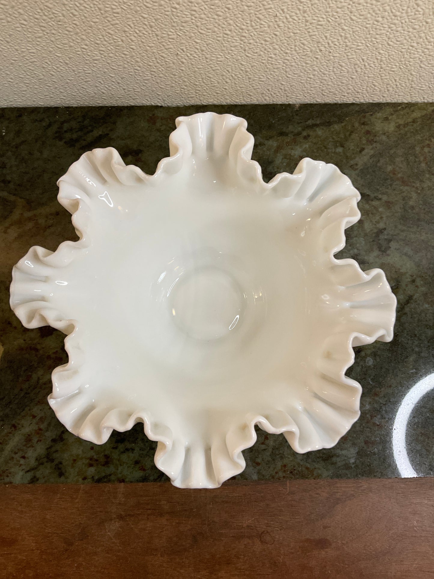 Vintage Fenton White Milk Glass Hobnail Bowl