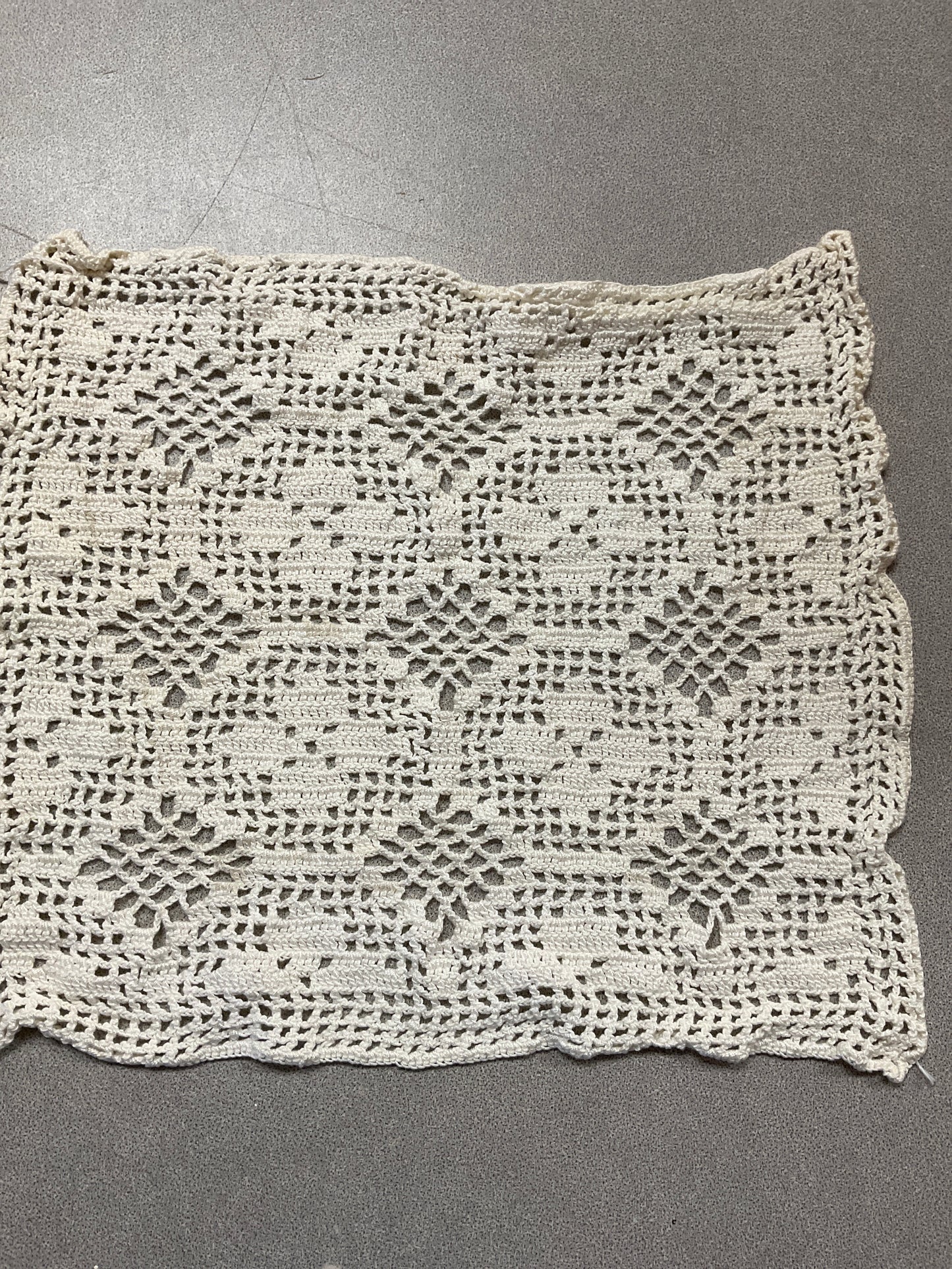 Handmade Square Crochet Doily