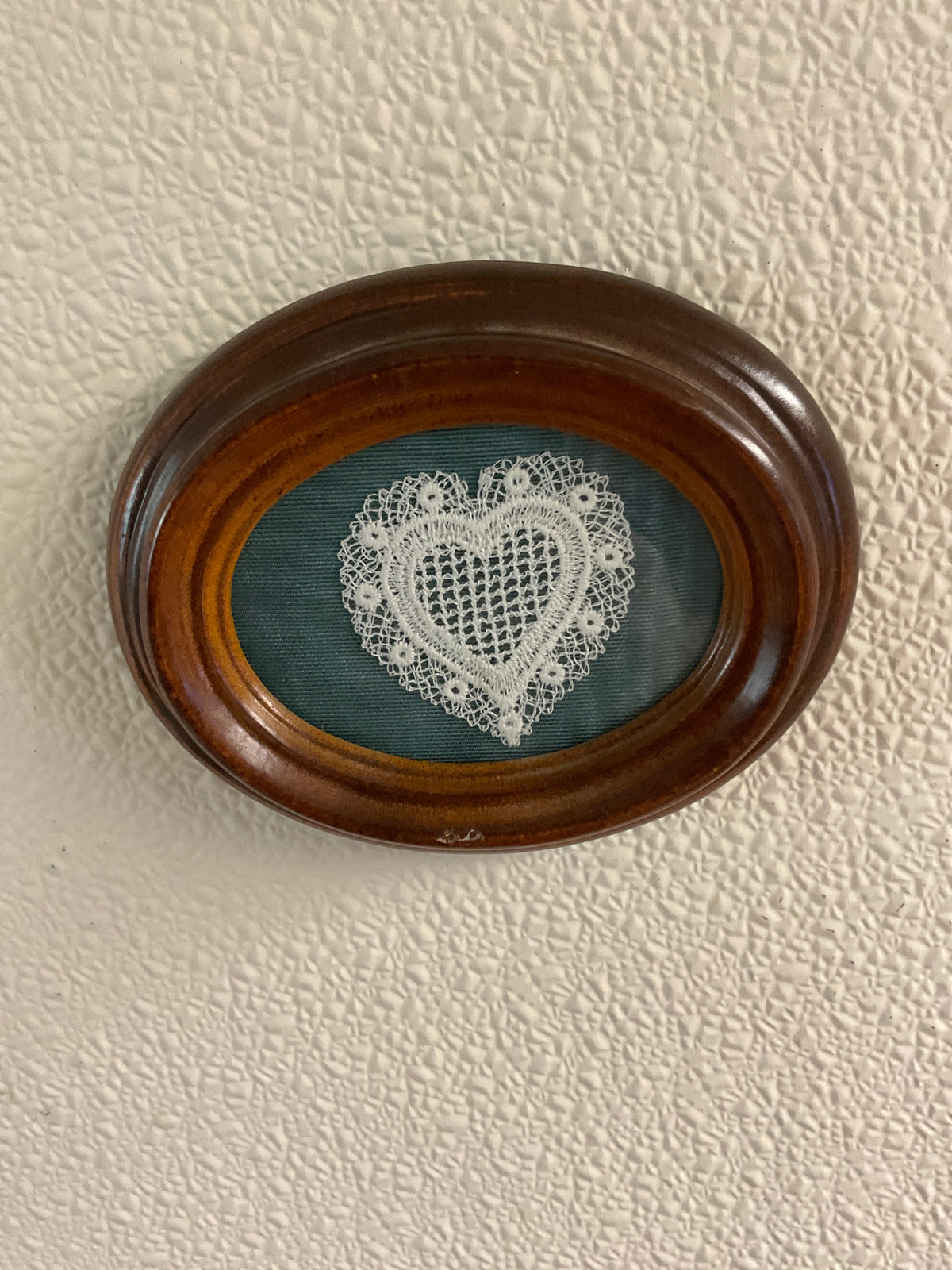 Miniature Framed Heart Doiley